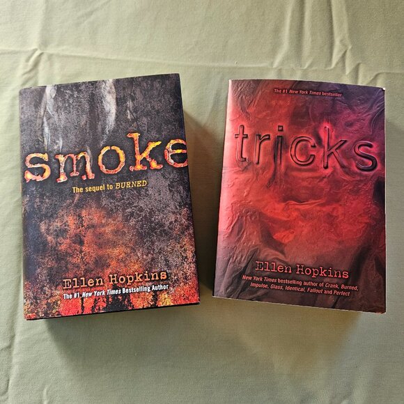 2‎ Book Bundle: Smoke (Hardcover) & Tricks (Paperback) by Ellen Hopkins - Picture 1 of 11